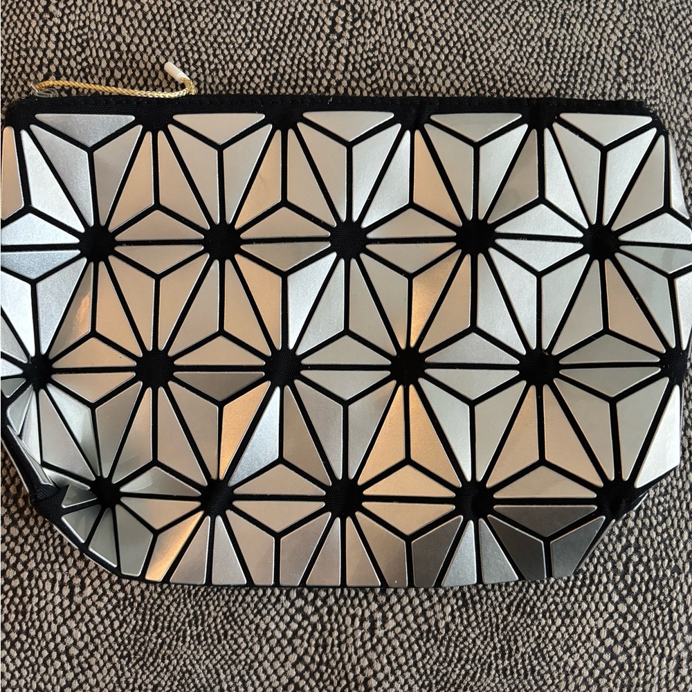 Geometric Silver and Black Women's Bag